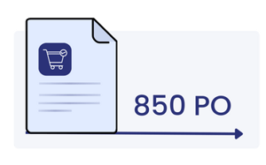 850 PO sent my retailer