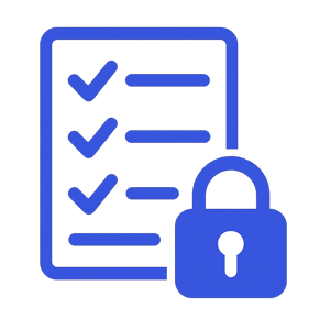 Checklist with lock icon