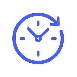 Clock with circular arrow