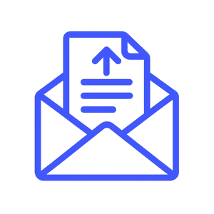 Email envelope icon with incoming document