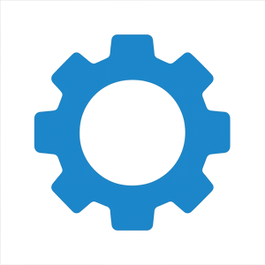 gear icon in blue transparent background-1