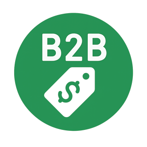 green b2b price icon transparent background-1