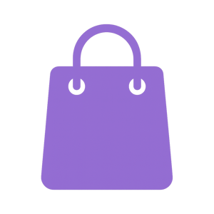 purple shopping bag icon no background-1